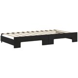  Dnevni krevet na razvlačenje s madracima crni 100x200 cm baršun | shoptok.hr