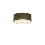 QAZQA Podeželska stropna svetilka zelena 30 cm - Drum Juta Cene