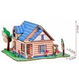 3d drvena eko slagalica - PLAVA KOLIBA | ePonuda.com