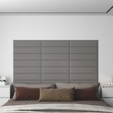 vidaXL zidne ploče od tkanine 12 kom svjetlosive 60 x 15 cm 1,08 m² | shoptok.hr