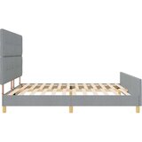  Postelja Svetlo siva 200x200 cm Tkanina, (22049393) | Shoptok.si