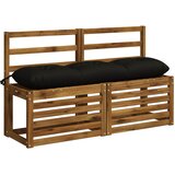  Jastučić za klupu VIANEN 100% poliester Crna 120 x 30 x 12 cm Slike
