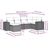 vidaXL 6-dijelni set vrtnih sofa s jastucima bež od poliratana | shoptok.hr