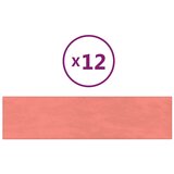 vidaXL zidne ploče od tkanine 12 kom ružičaste 60 x 15 cm 1,08 m² | shoptok.hr