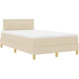  LED Box Spring Krevet s LED trakama Krema 120 x 200 cm tkanina | shoptok.hr