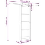  Klizna vrata ORKDAL Prirodna 73 5 x 211 cm Masivna borovina | shoptok.hr