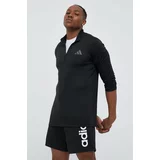 Adidas Pulover za vadbo Train Essentials Seasonal črna barva