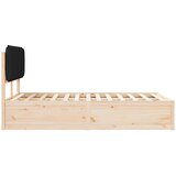  Krevetni okvir s tapiciranim uzglavljem Crna 120 x 190 cm | shoptok.hr
