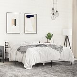  Okvir za krevet boja hrasta 120x190cm konstruirano drvo i metal Siva 120 x 190 cm | Shoptok.si