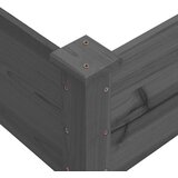  Povišena vrtna gredica siva 120 x 120 x 56 cm masivna jelovina | shoptok.hr