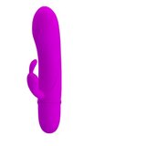 Pretty Love mini rabbit vibrator Caesar, 11,5 cm, 1 x AAA, vijoličen Cene