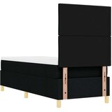 Box Postelja z vzmetnico z vzglavjem Črna 80 x 200 cm blago, (5000128392) | Shoptok.si