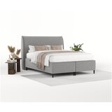 Maison de Rêve Svijetlo sivi tapecirani bračni krevet s prostorom za odlaganje 140x200 cm Draco – | shoptok.hr