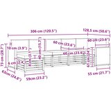  Set vanjskih sofa 6 kom. Prirodna | shoptok.hr