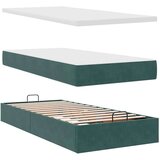 vidaXL okvir kreveta s madraca tamnozeleni 90x200cm baršunasti | shoptok.hr
