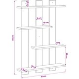  Polica na zidu Hrast sonoma 61 x 13,5 x 88 cm Konstruirano drvo | shoptok.hr