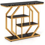 Costway 4-stopenjska konzola z imitacijo marmorja Miza za hodnik, (5000218634) | Shoptok.si