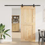  Klizna vrata NARVIK Prirodna i crna 95 x 210 cm (213 5 cm) - 95 x 210 cm (213 5 cm) Četvrtasto | shoptok.hr