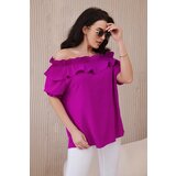Kesi Włoski Spanish blouse with decorative ruffle dark purple | Eponuda.ba