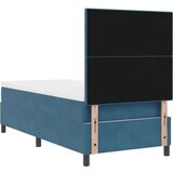 Box Spring Postelja z Blazino Temno Modra 100x200 cm Žamet, (22051433) | Shoptok.si