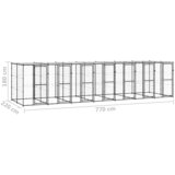 Vanjski kavez za pse s krovom čelični 16,94 m² | shoptok.hr