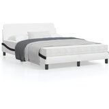 vidaXL Okvir kreveta s uzglavljem bijelo-crni 140x190 cm umjetna koža | shoptok.hr