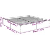  Okvir za krevet boja hrasta 200x200 cm konstruirano drvo | shoptok.hr