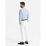 Ombre Men's REGULAR FIT cotton shirt with vertical stripes - blue and white OM-SHOS | Eponuda.ba