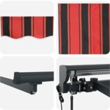 vidaXL samodejna retraktibilna tenda z LED v rumeni in oranžni barvi 400x350 cm | Shoptok.si