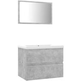  Set kupaonskog namještaja od iverice siva boja betona | shoptok.hr