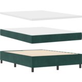 Box Spring Krevet s Madracem Tamnozelena 140x190 cm Baršun | shoptok.hr