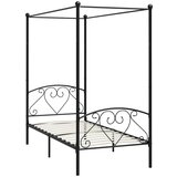 Maison Chic Posteljni okvir - Enojna postelja - Postelja za odrasle z ogrodjem za baldahin črn kovinski 90x200 cm, (21695777) | Shoptok.si