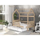 Domek Drveni dječji krevet 2 - svijetlo drvo - 160x80 cm | shoptok.hr