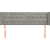 Vzglavje z ušesi svetlo sivo 163x16x78/88 cm žamet, (20793864) | Shoptok.si