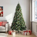  Umjetno božićno drvce s nogom 240 cm PVC Zelena i bijela | shoptok.hr