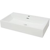 Maison Chic Umivalnik - Kopalna umivalnik - Lavabo z odprtino za armaturo bela keramika 76x42,5x14,5 cm, (21684778) Cene