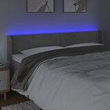 LED uzglavlje svjetlosivo 163x16x78/88 cm baršunasto | shoptok.hr