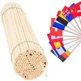 Lesene bukove palice za zastavice, 50 cm/5 mm, 100 kos, (21384228)