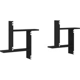  Zidne police 2 kom. Crni hrast 50x12x50 cm Konstruirano drvo | shoptok.hr