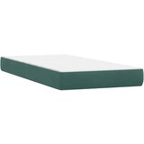 Box spring postelja z vzmetnico temno zelena 80x220 cm žamet, (21793245) | Shoptok.si
