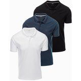 Ombre Set of men's pique knit polo shirts 3-pack | Shoptok.si