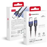 forcell F-ENERGY C351 kabl USB A na Micro USB QC3.0 2,4A 18W gradijent 1 m crni | ePonuda.com