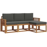  Set vanjskih sofa s jastukom 4 pcs Prirodna i antracit | Eponuda.com