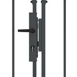 vidaXL Vrata Ograde za Vrt s Arhivnim Vrh Siva 500 x 100 cm Čelik | shoptok.hr
