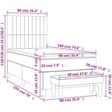 Box spring krevet s madracem ružičasti 90x190 cm baršunasti | shoptok.hr