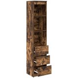 vidaXL Visoka omara dimljen hrast 37,5x35x180 cm inženirski les | Shoptok.si