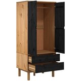 Ormarić s vratima OTTA Crna 76,5 x 53 x 172 cm Masivna borovina | shoptok.hr