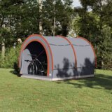 vidaXL Šotor za shranjevanje koles Siva in oranžna 256 x 222 x 182 cm | Shoptok.si