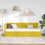  Kutni okvir kreveta s uzglavljem Žuta 80 x 200 cm Baršun | shoptok.hr