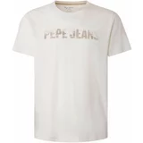 Pepe Jeans Bombažna kratka majica bež barva